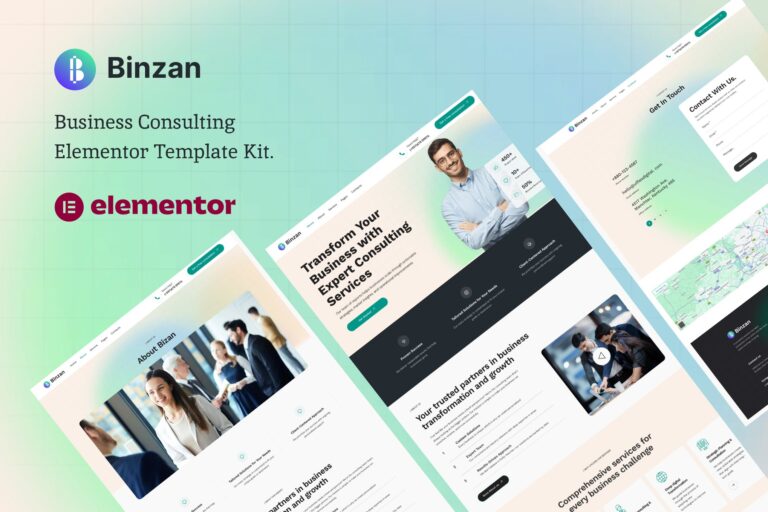 Binzan – Consulting Business Elementor Template Kit