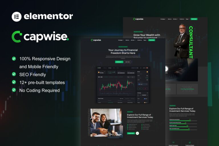 CapWise - Trading & Investment Elementor Pro Template Kit