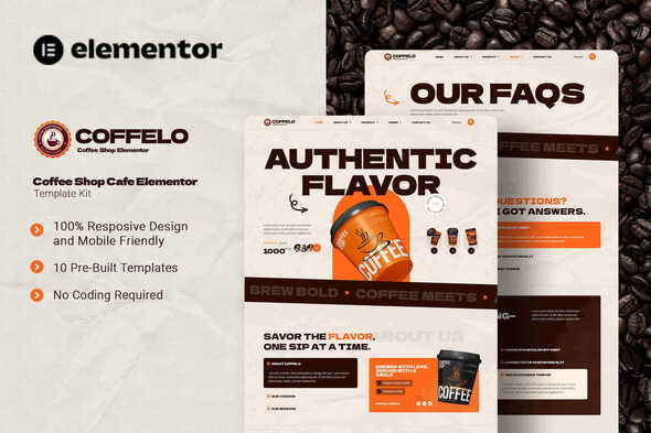 Coffelo - Coffee Shop Cafe Elementor Template Kit