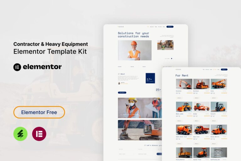 Goso - Contractor & Heavy Equipment Elementor Template Kit