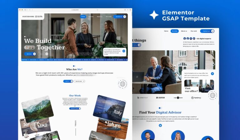 Northbound Agency - GSAP Elementor Pro Template